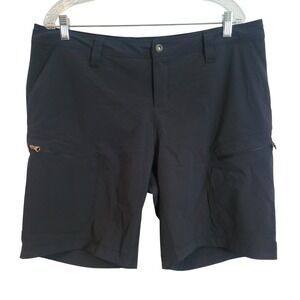REI Co-op Womens Black Hiking Cargo Shorts Size 16 Stretch‎ Technical Outdoor